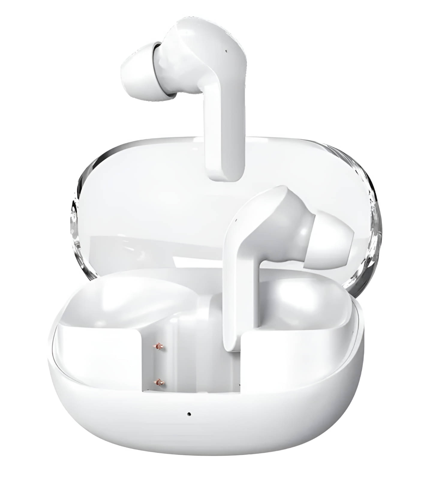     			VEhop G2 Transparent Bluetooth True Wireless (TWS) In Ear 24 Hours Playback Powerfull bass,Fast charging IPX4(Splash & Sweat Proof) White