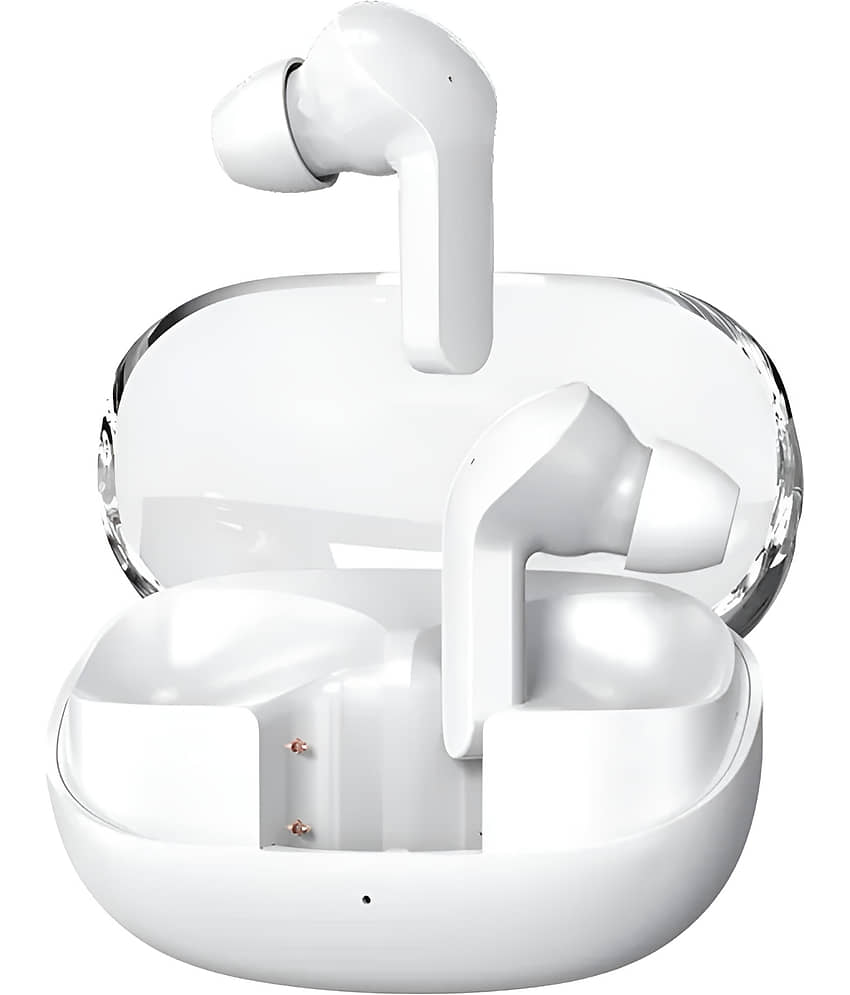 VEhop G2 Transparent Bluetooth True Wireless (TWS) In Ear 24 Hours Playback Powerfull bass,Fast charging IPX4(Splash & Sweat Proof) White