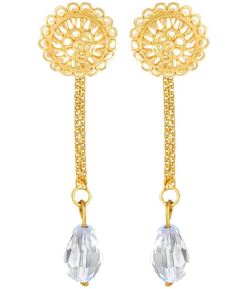     			VIVASTRI Golden Drop Earrings ( Pack of 1 )