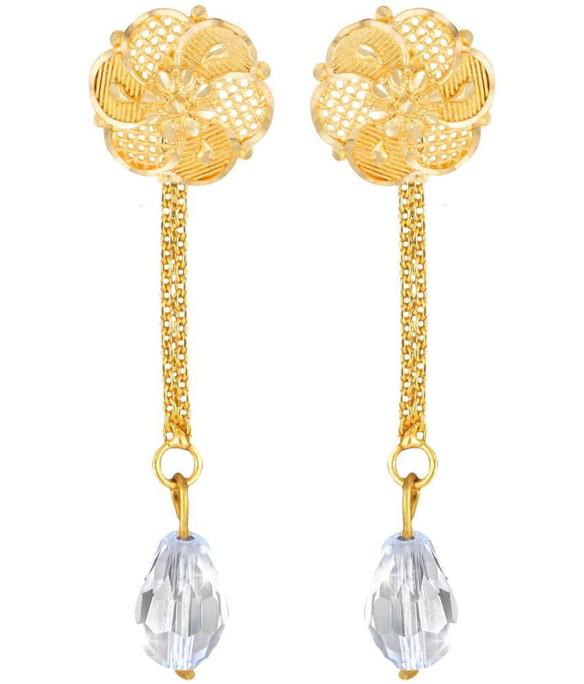 VIVASTRI Golden Drop Earrings ( Pack of 1 ) - Earrings | Buy online on ZillyBuy
