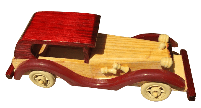 Wooden Toy Car 10 Inch Classic Vintage