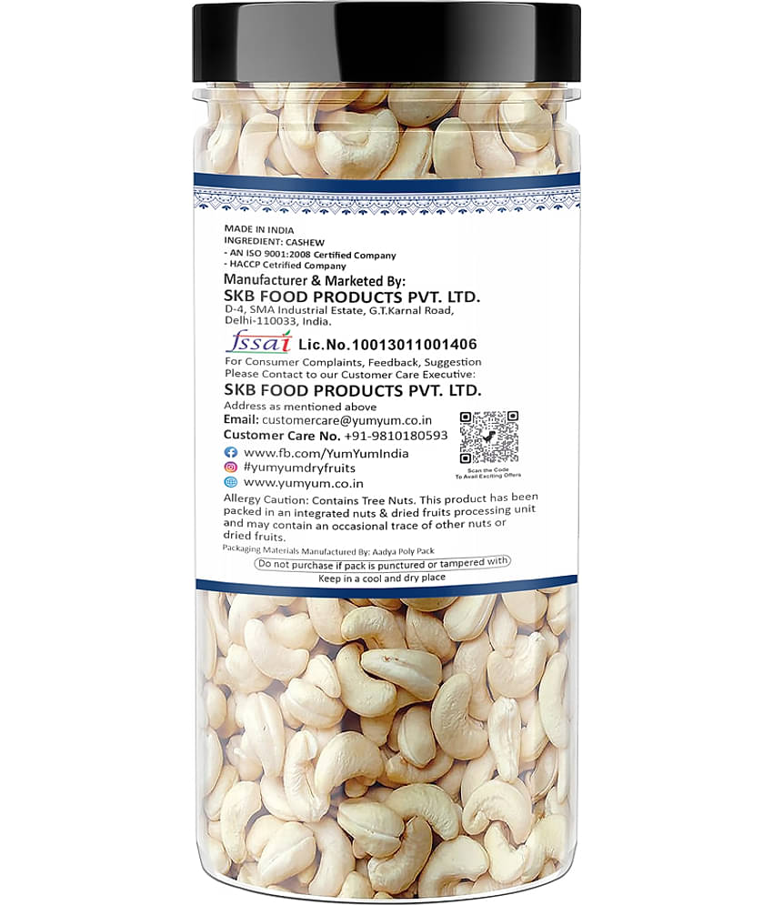 YUM YUM Premium Raw Cashew Nut Kaju 250g Cashews (250 g)