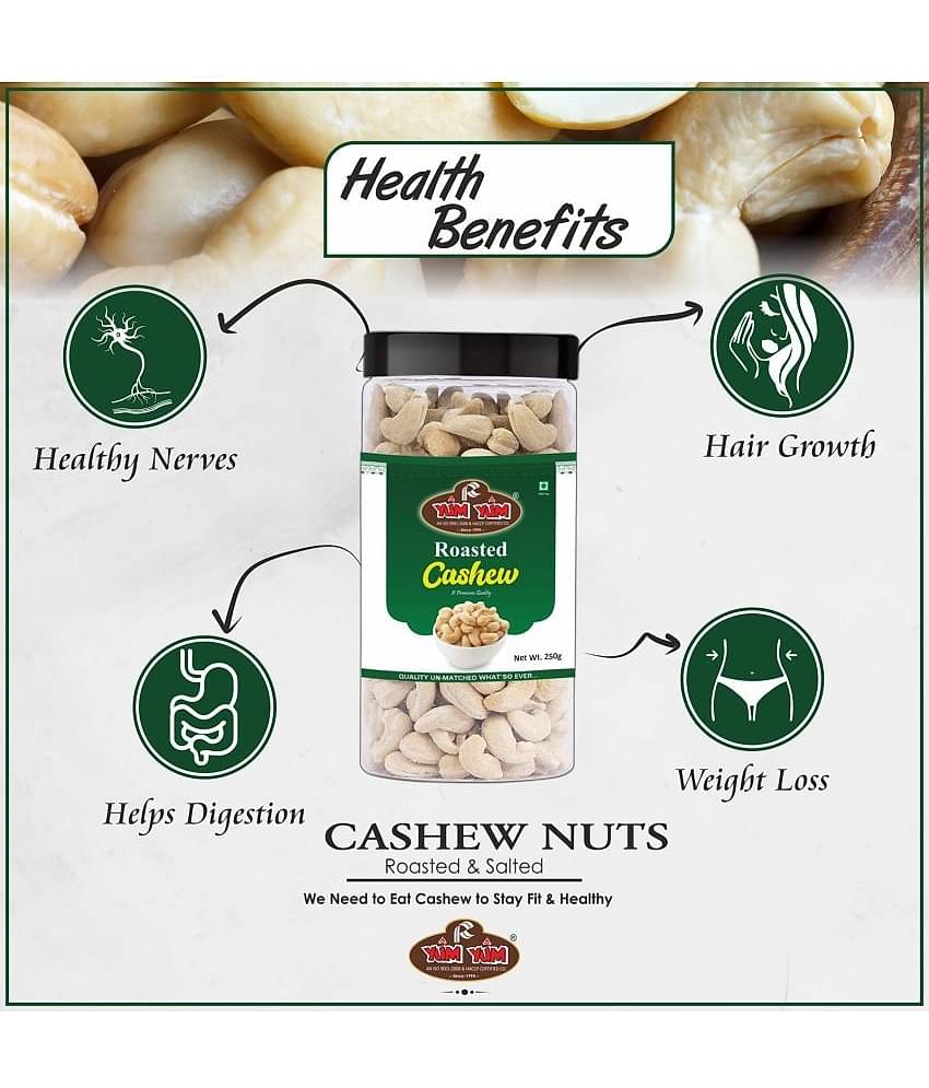 YUM YUM Roasted Salted Cashew Nuts Kaju 250g Cashews (250 g)