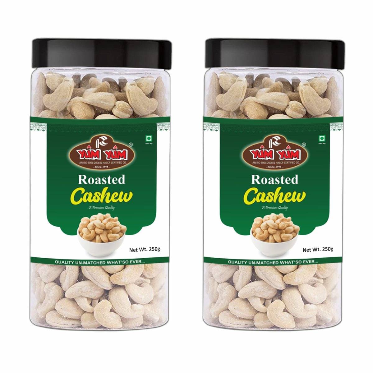YUM YUM Roasted Salted Cashew Nuts Kaju 500g Cashews (2 x 250 g) YUM YUM Roasted Salted Cashew Nuts Kaju 500g Cashews (2 x 250 g)