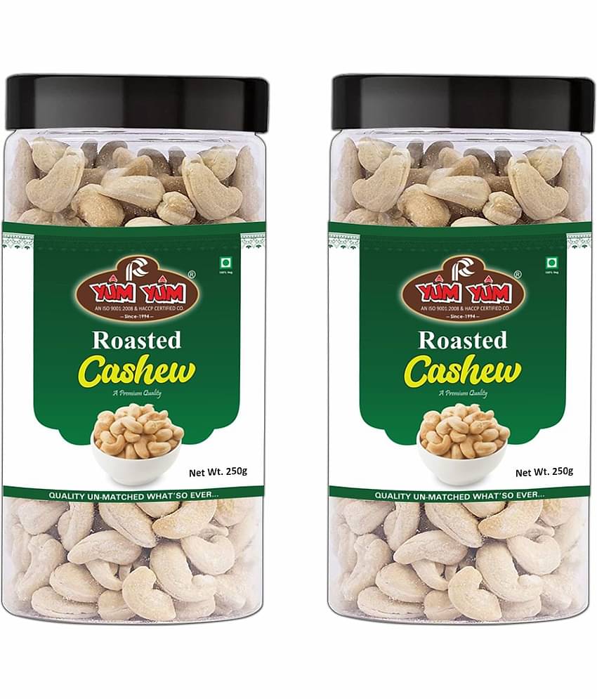 YUM YUM Roasted Salted Cashew Nuts Kaju 500g Cashews (2 x 250 g)