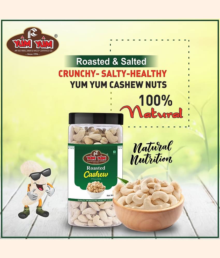 YUM YUM Roasted Salted Cashew Nuts Kaju 500g Cashews (2 x 250 g)