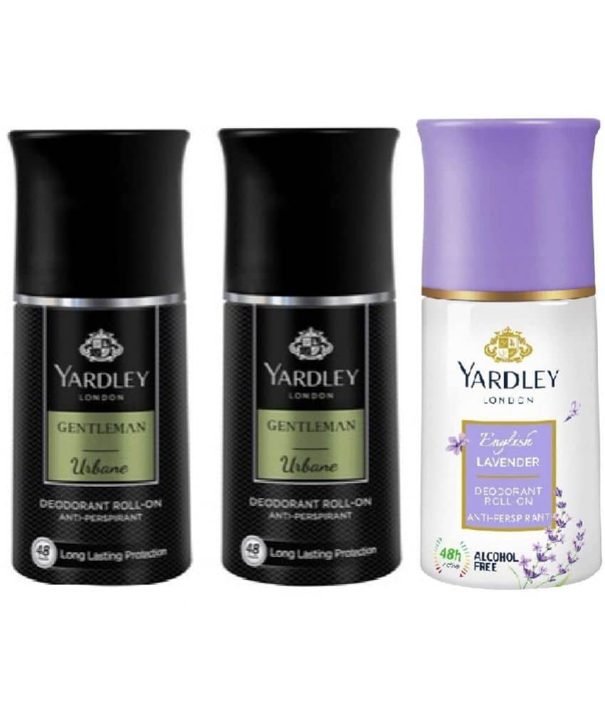 Yardley London 2 URBAN & 1 ENGLISH LAVENDER Deodorant Spray for Men,Women 150 ml ( Pack of 3 )