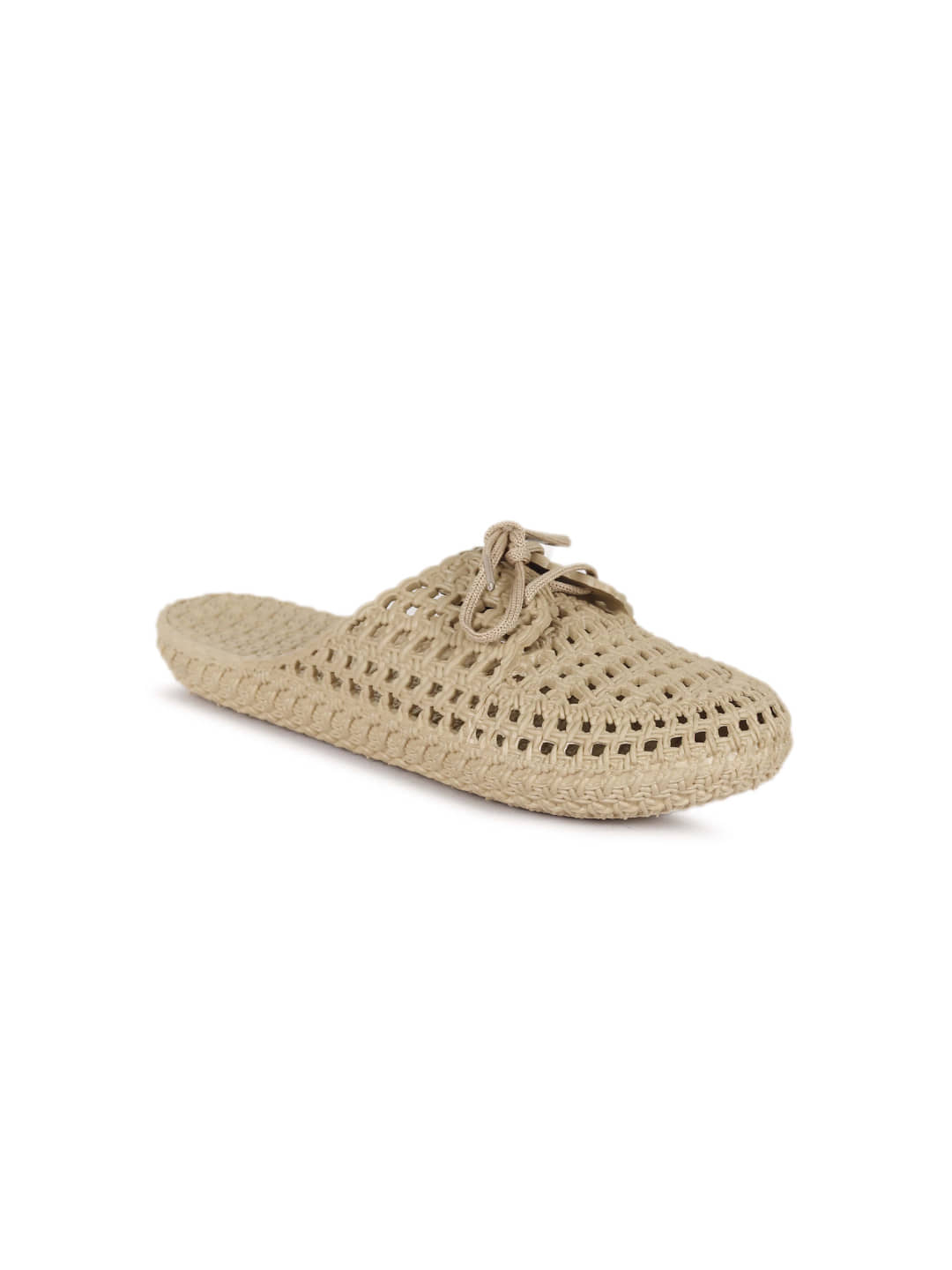 Aadi Beige Women's Toe Covered Flip Flop