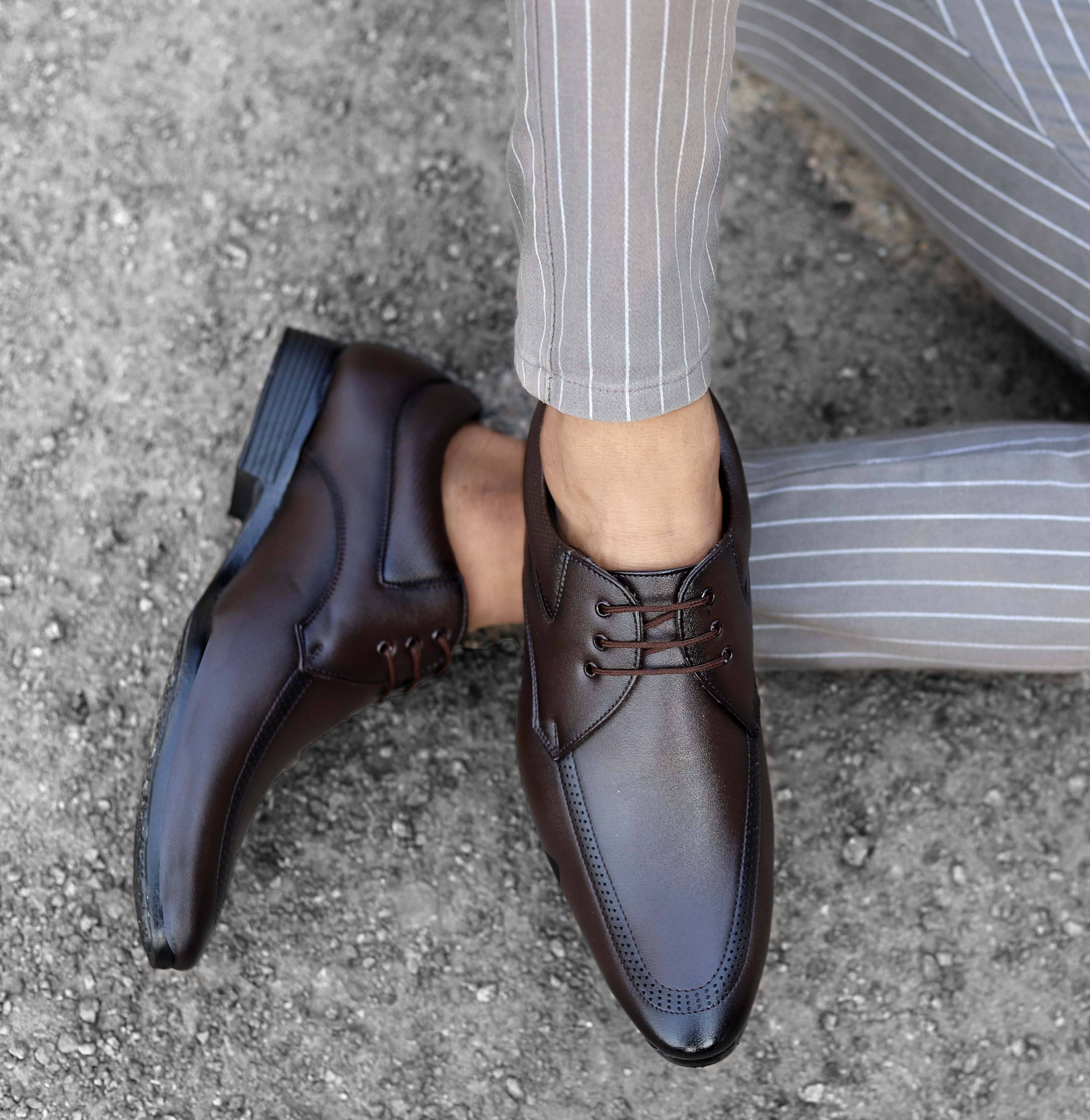     			Aadi Brown Men's Oxford Formal Shoes