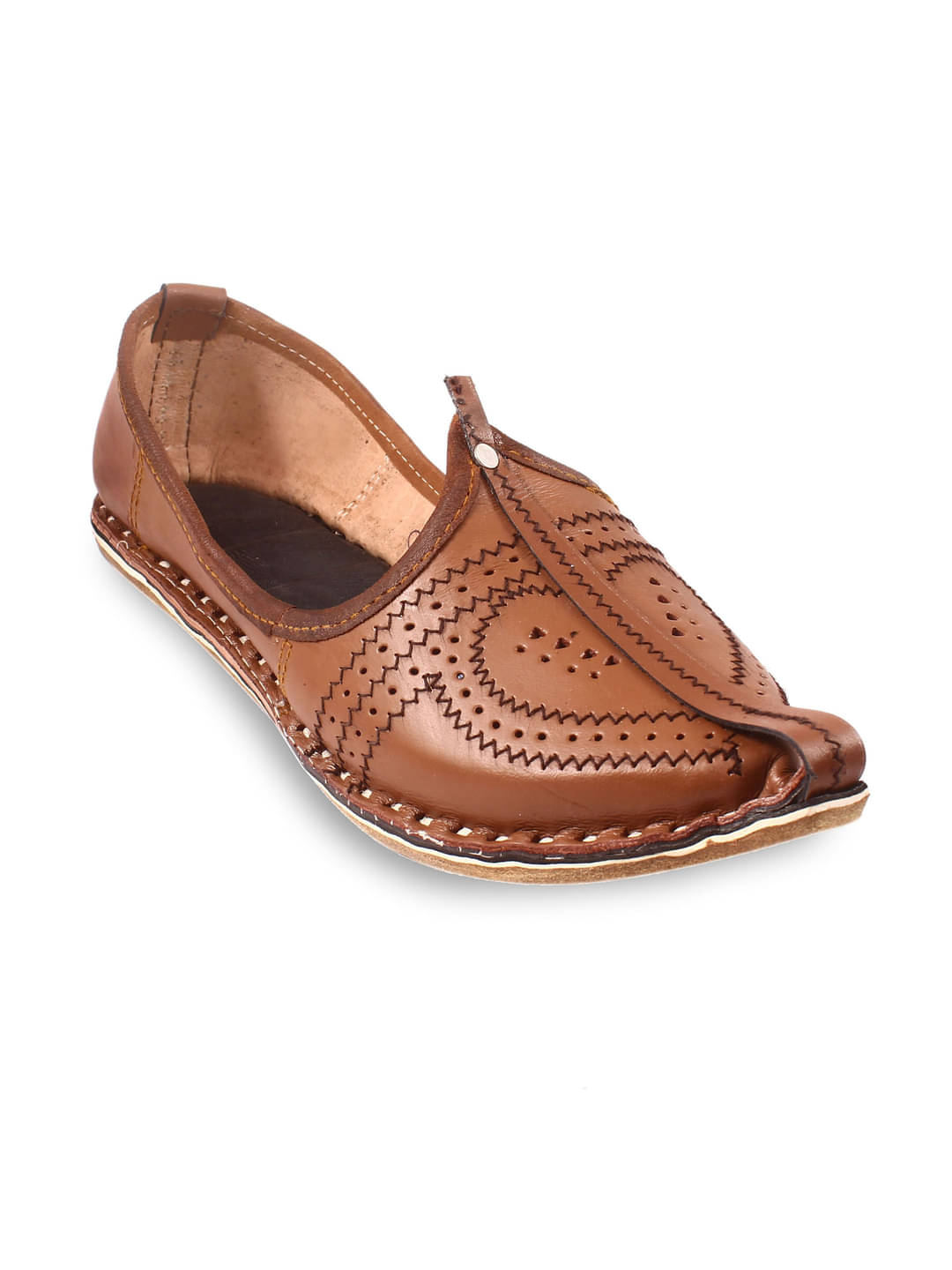     			Anjaneya Creations Tan Men's Mojaris
