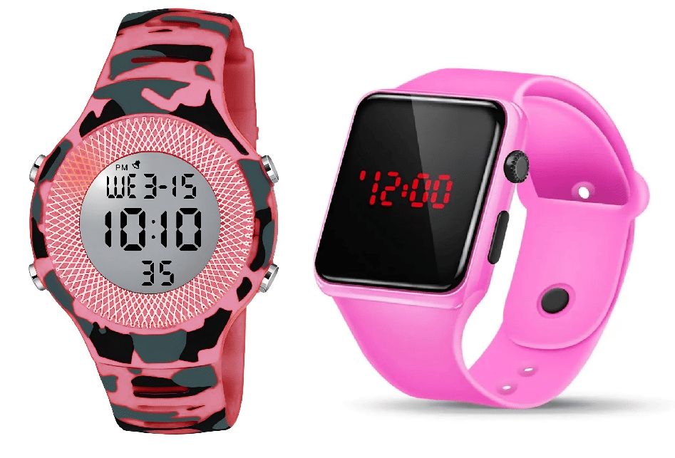 DECLASSE Pink Dial Digital Girls Watch ( Pack Of 2 )
