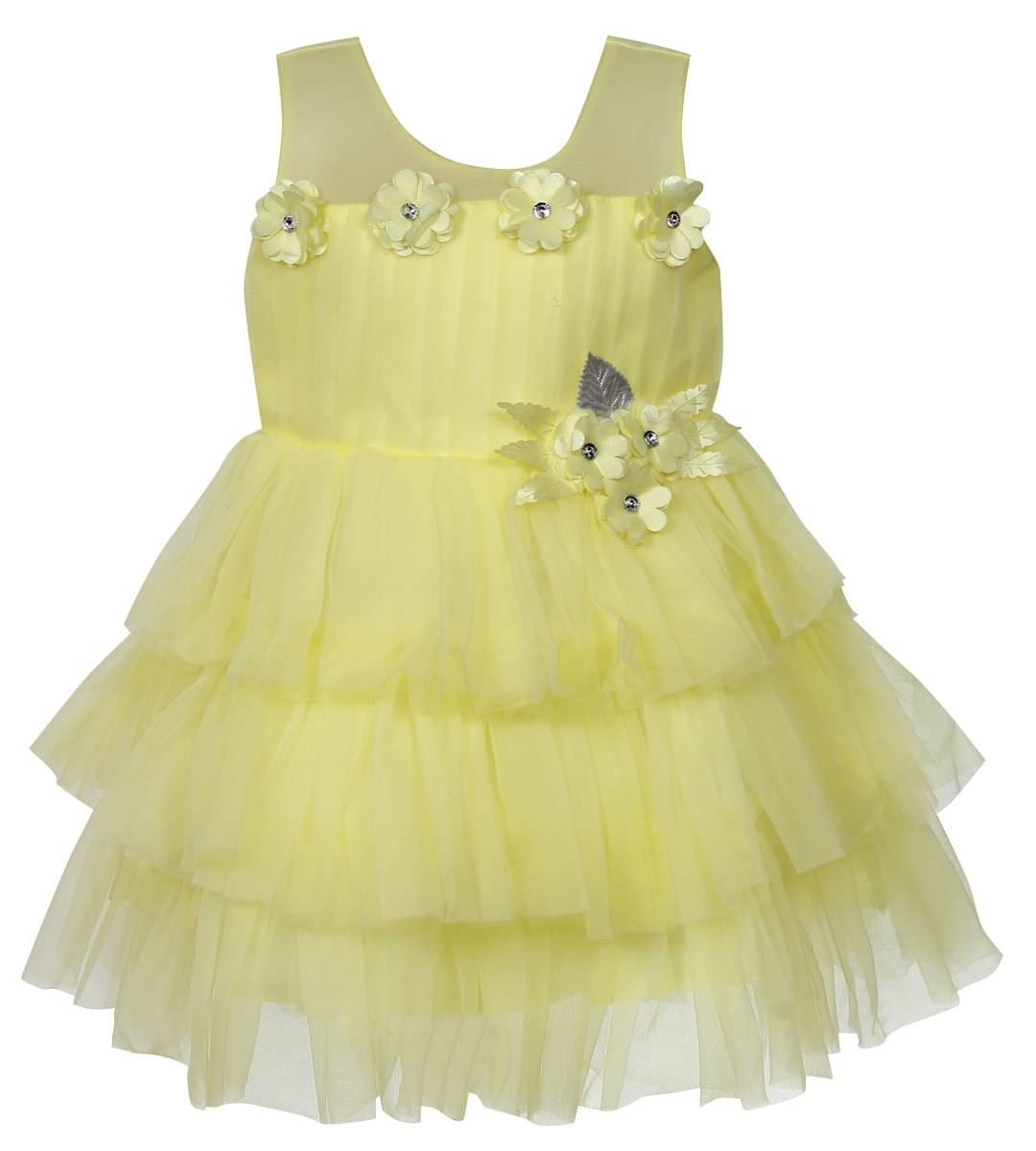     			LITTLE PANDA Pack of 1 Baby Girls Net Frock ( Yellow )
