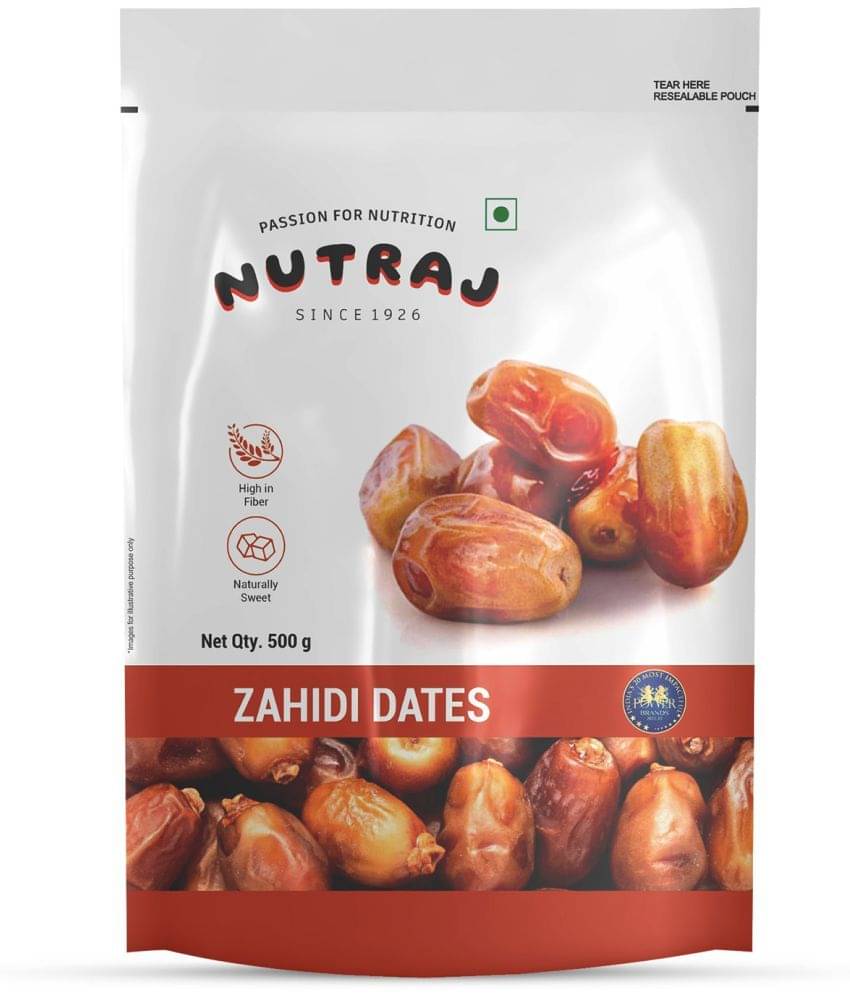 Nutraj Zahidi Dates 500g Pouch | Khajur Nutraj Zahidi Dates 500g Pouch | Khajur