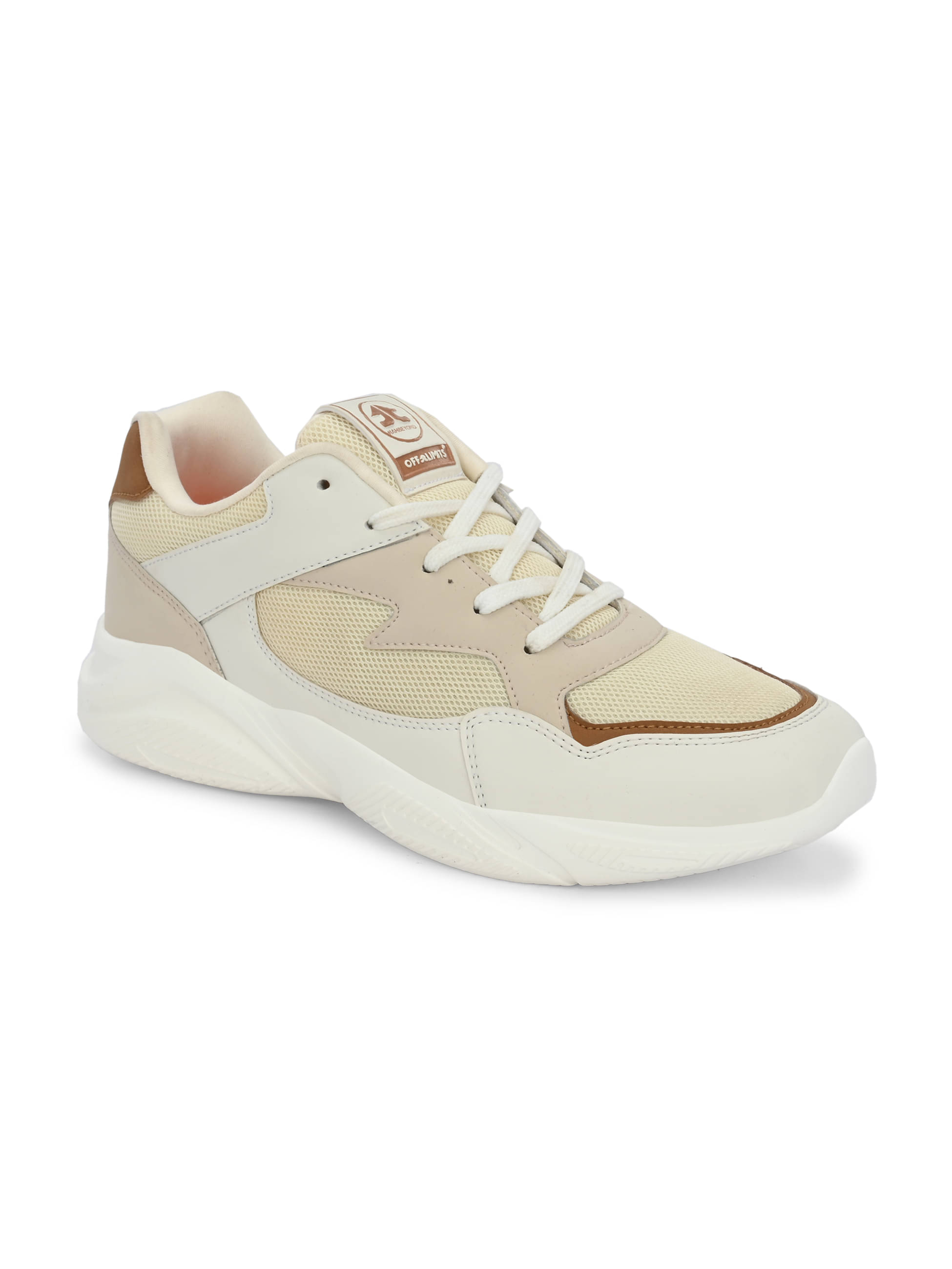     			OFF LIMITS ROGER Cream Men's Sports Running Shoes
