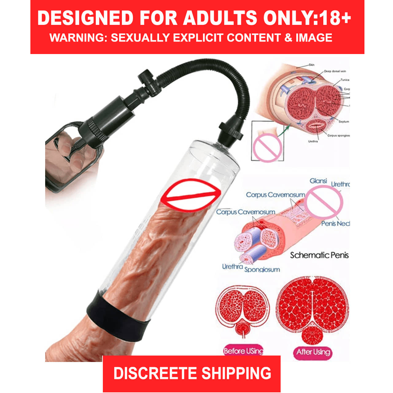 Pro Extender African Size Penis Enlargement Pump For Male sexy toy for men full body