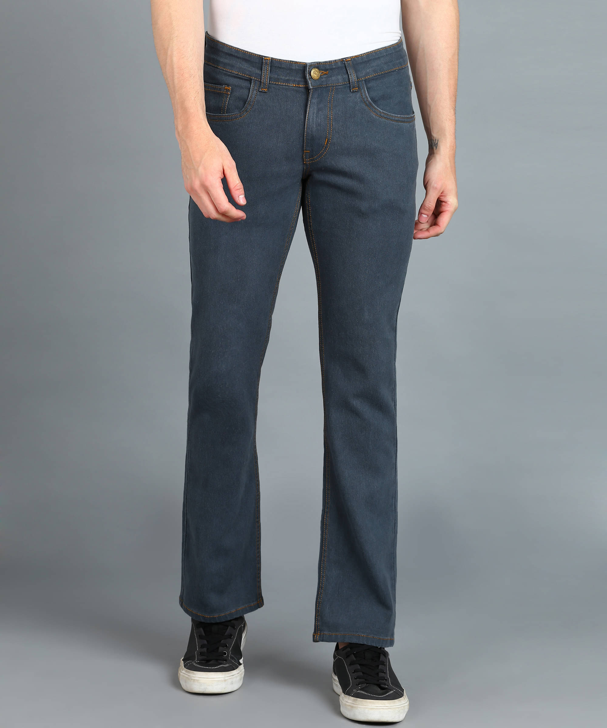     			Urbano Fashion Regular Fit Bootcut Men's Jeans - Grey ( Pack of 1 )