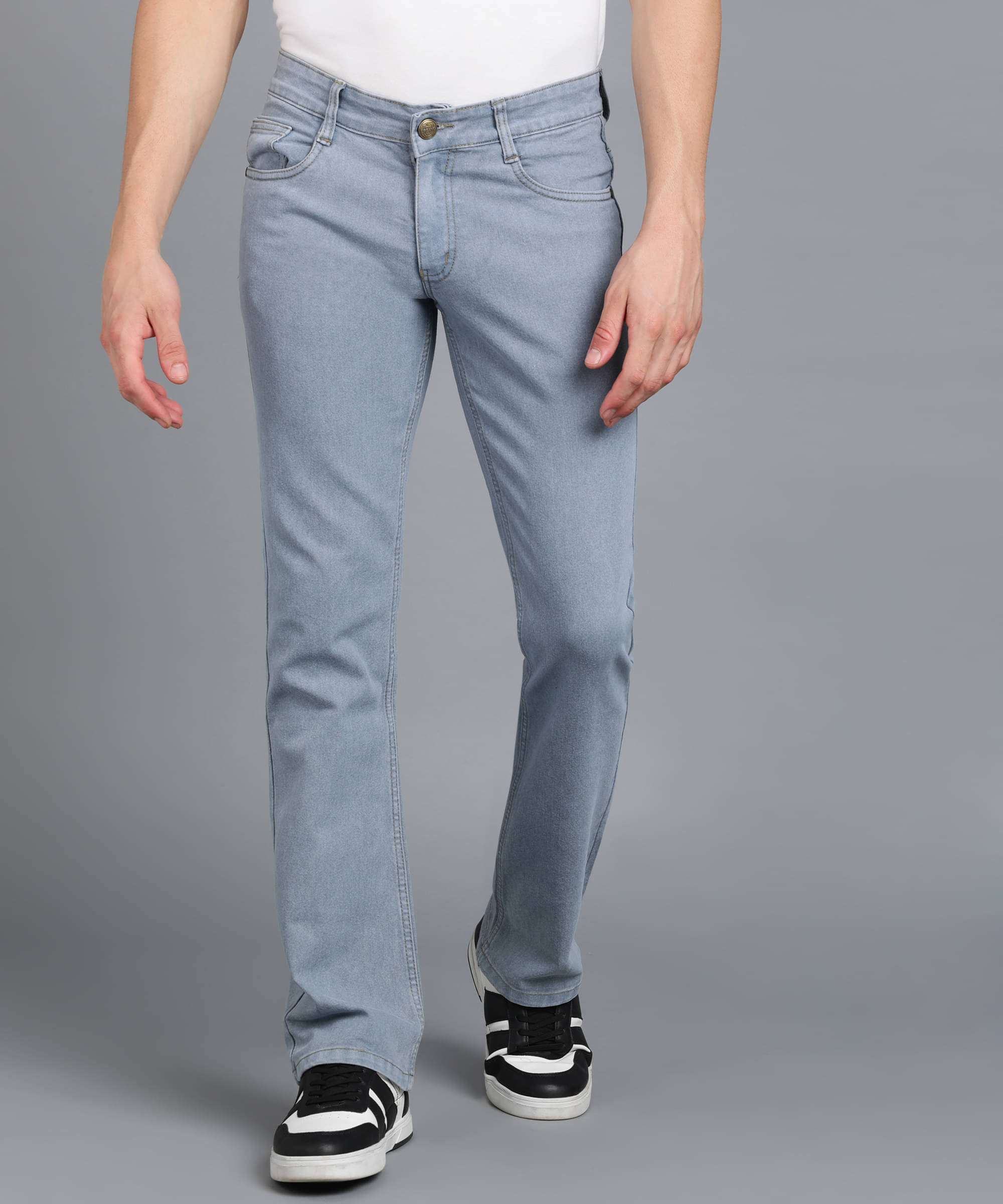     			Urbano Fashion Regular Fit Bootcut Men's Jeans - Light Grey ( Pack of 1 )
