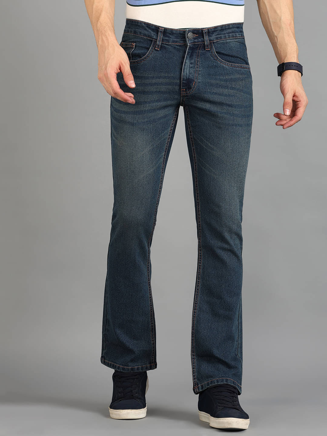     			Urbano Fashion Regular Fit Bootcut Men's Jeans - Blue ( Pack of 1 )