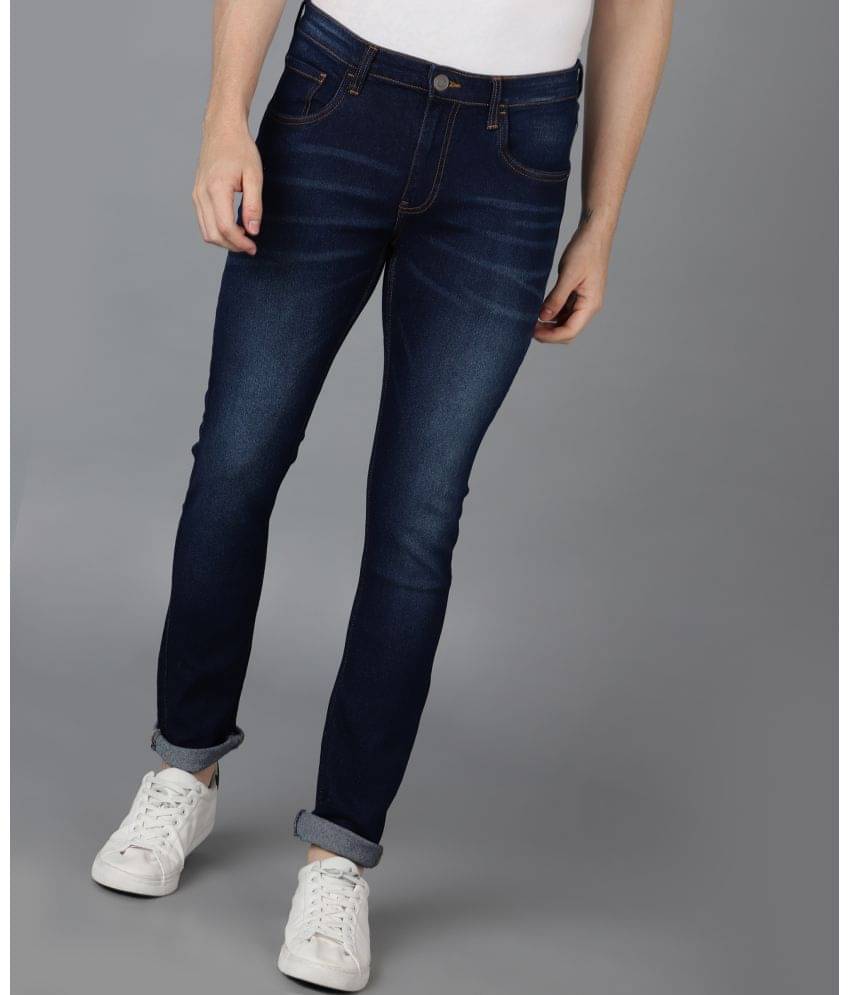     			Urbano Fashion Skinny Fit Washed Men's Jeans - Navy Blue ( Pack of 1 )