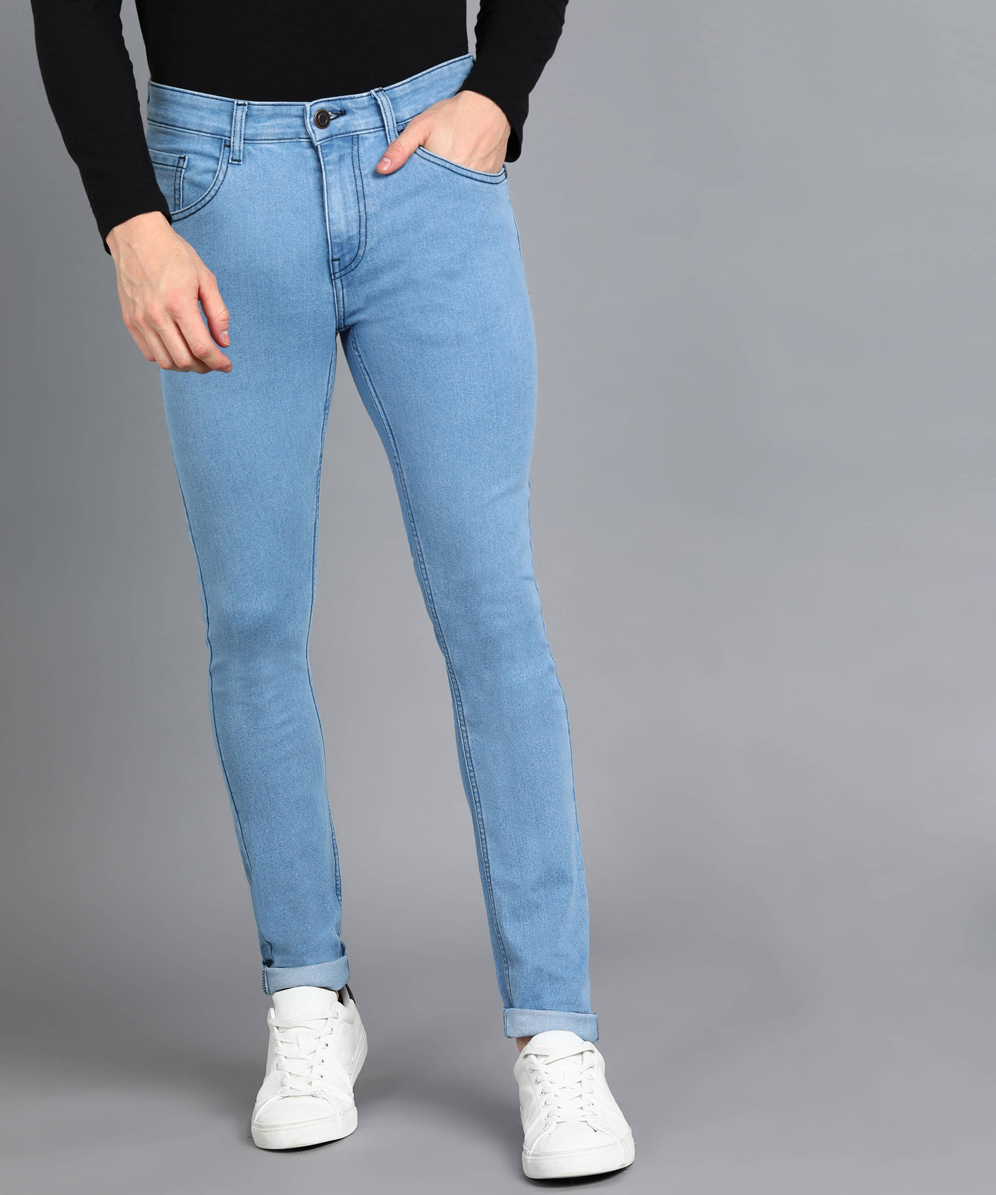 Urbano Fashion Skinny Fit Washed Men's Jeans - Light Blue ( Pack of 1 ) Urbano Fashion Skinny Fit Washed Men's Jeans - Light Blue ( Pack of 1 )