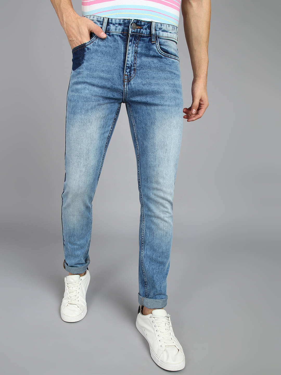     			Urbano Fashion Slim Fit Washed Men's Jeans - Blue ( Pack of 1 )