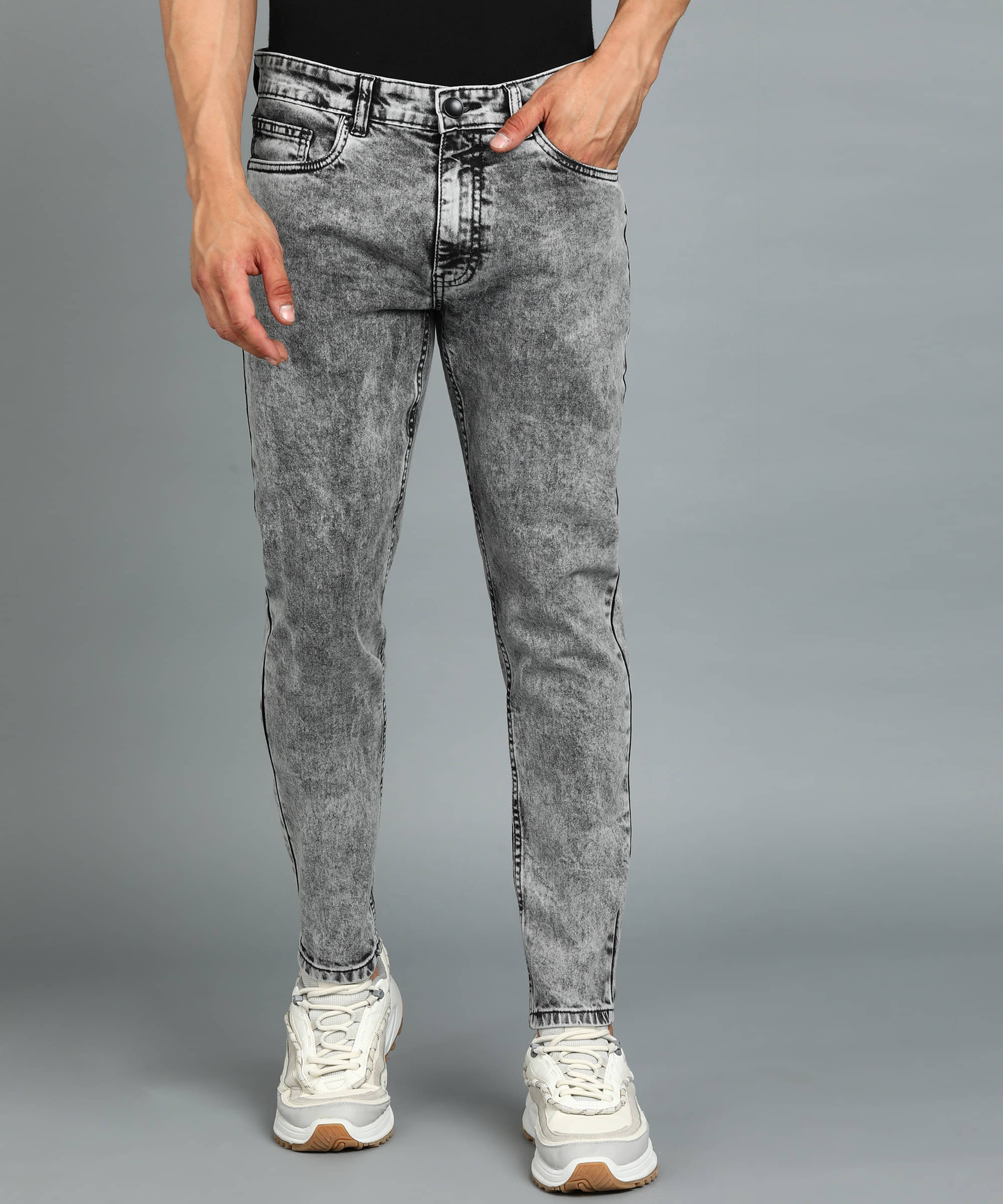Urbano Fashion Slim Fit Washed Men's Jeans - Light Grey ( Pack of 1 ) Urbano Fashion Slim Fit Washed Men's Jeans - Light Grey ( Pack of 1 )