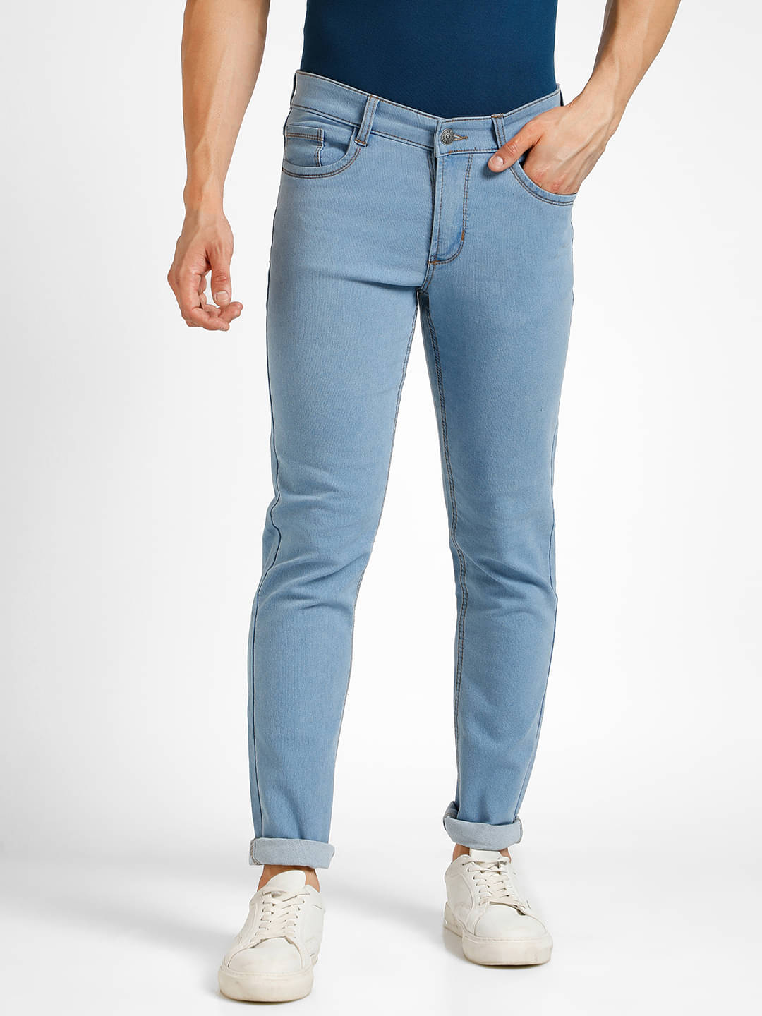 Urbano Fashion Slim Fit Washed Men's Jeans - Light Blue ( Pack of 1 ) Urbano Fashion Slim Fit Washed Men's Jeans - Light Blue ( Pack of 1 )