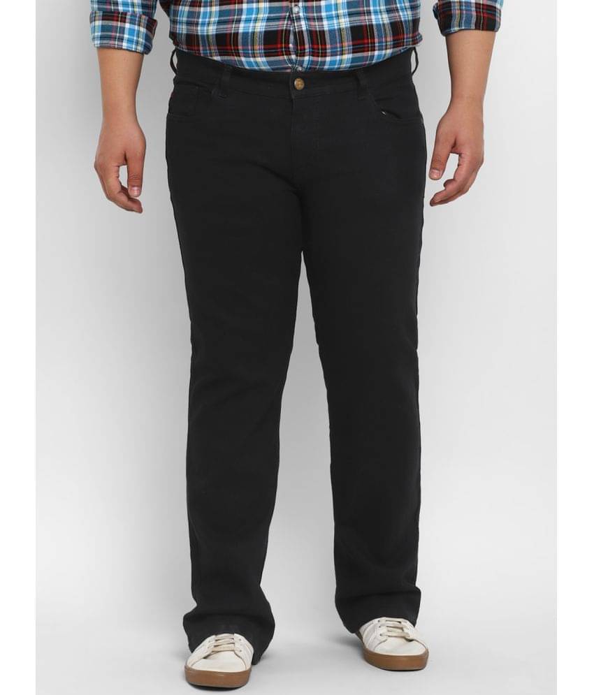 Urbano Plus Regular Fit Bootcut Men's Jeans - Black ( Pack of 1 ) Urbano Plus Regular Fit Bootcut Men's Jeans - Black ( Pack of 1 )