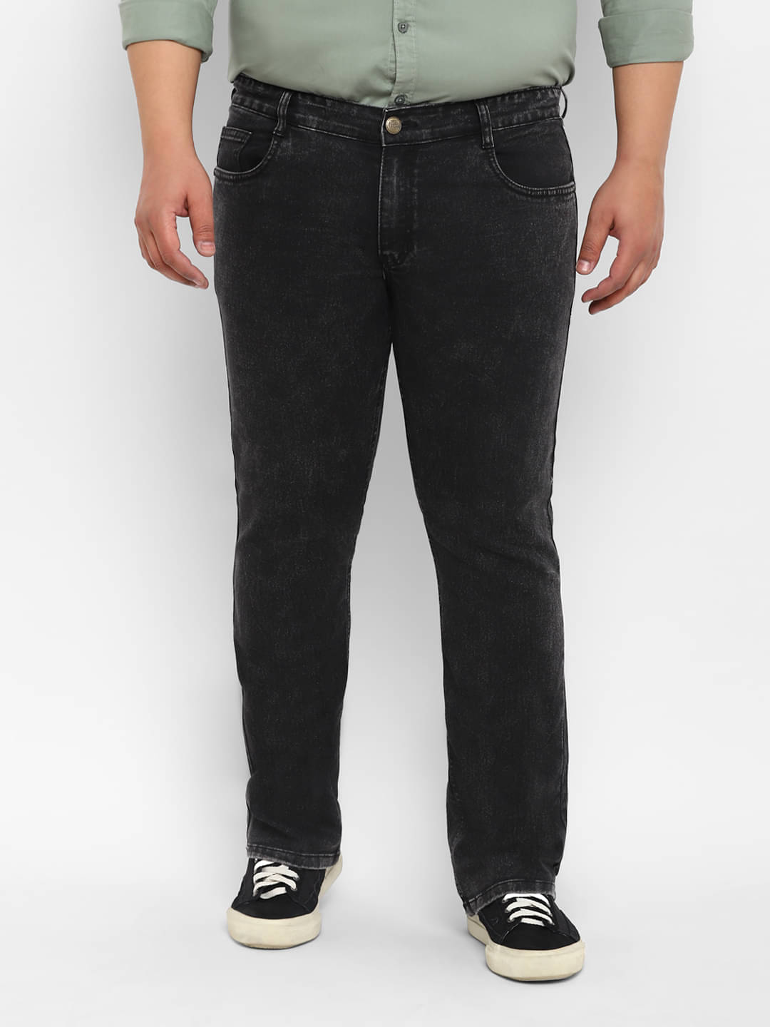 Urbano Plus Regular Fit Bootcut Men's Jeans - Black ( Pack of 1 ) Urbano Plus Regular Fit Bootcut Men's Jeans - Black ( Pack of 1 )