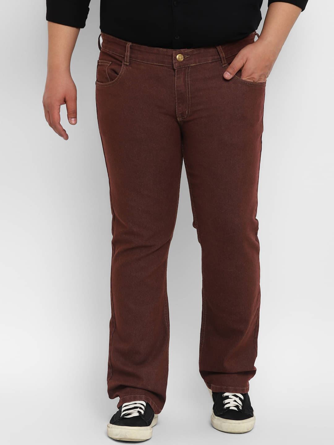 Urbano Plus Regular Fit Bootcut Men's Jeans - Brown ( Pack of 1 ) Urbano Plus Regular Fit Bootcut Men's Jeans - Brown ( Pack of 1 )