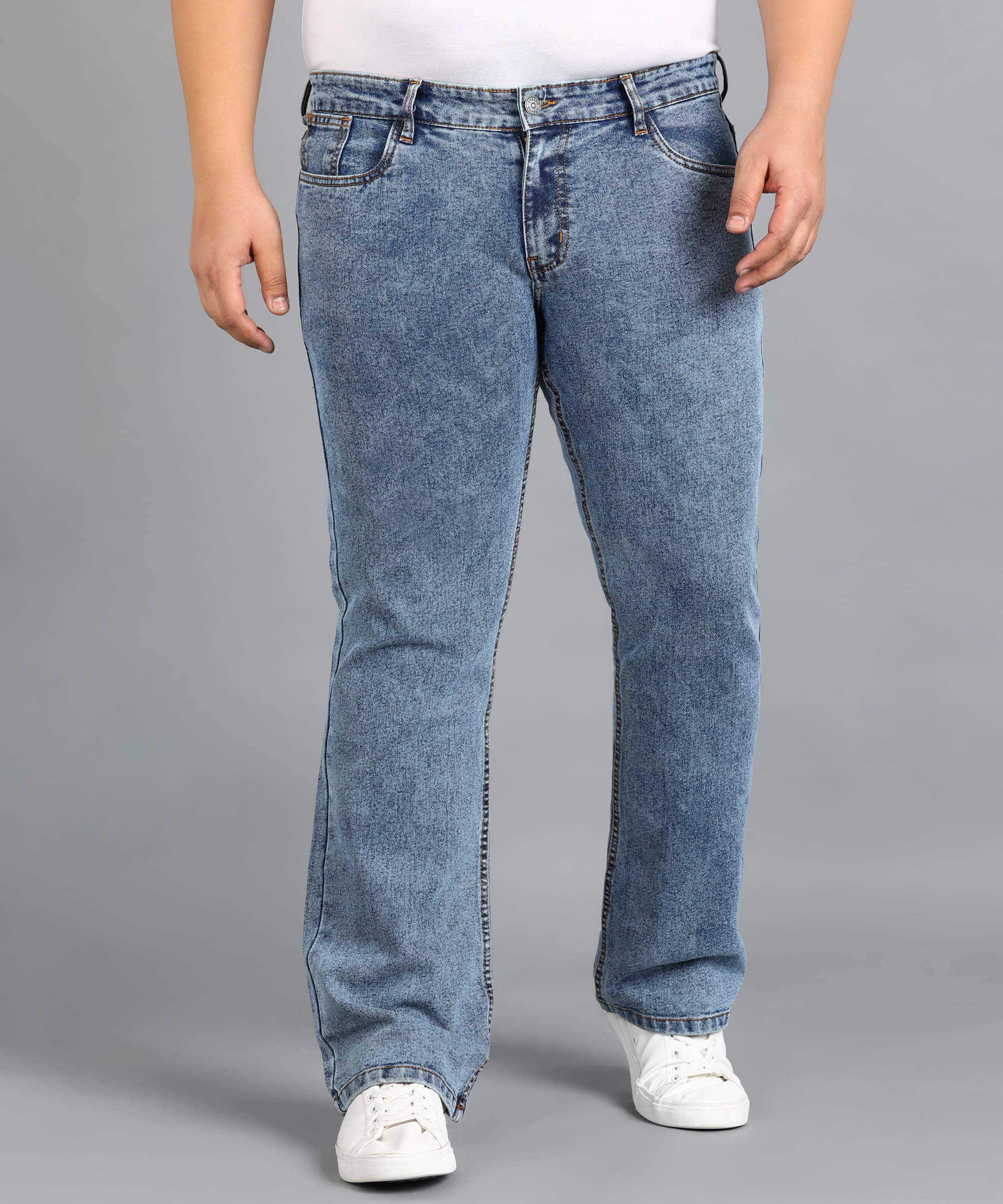     			Urbano Plus Regular Fit Bootcut Men's Jeans - Light Blue ( Pack of 1 )
