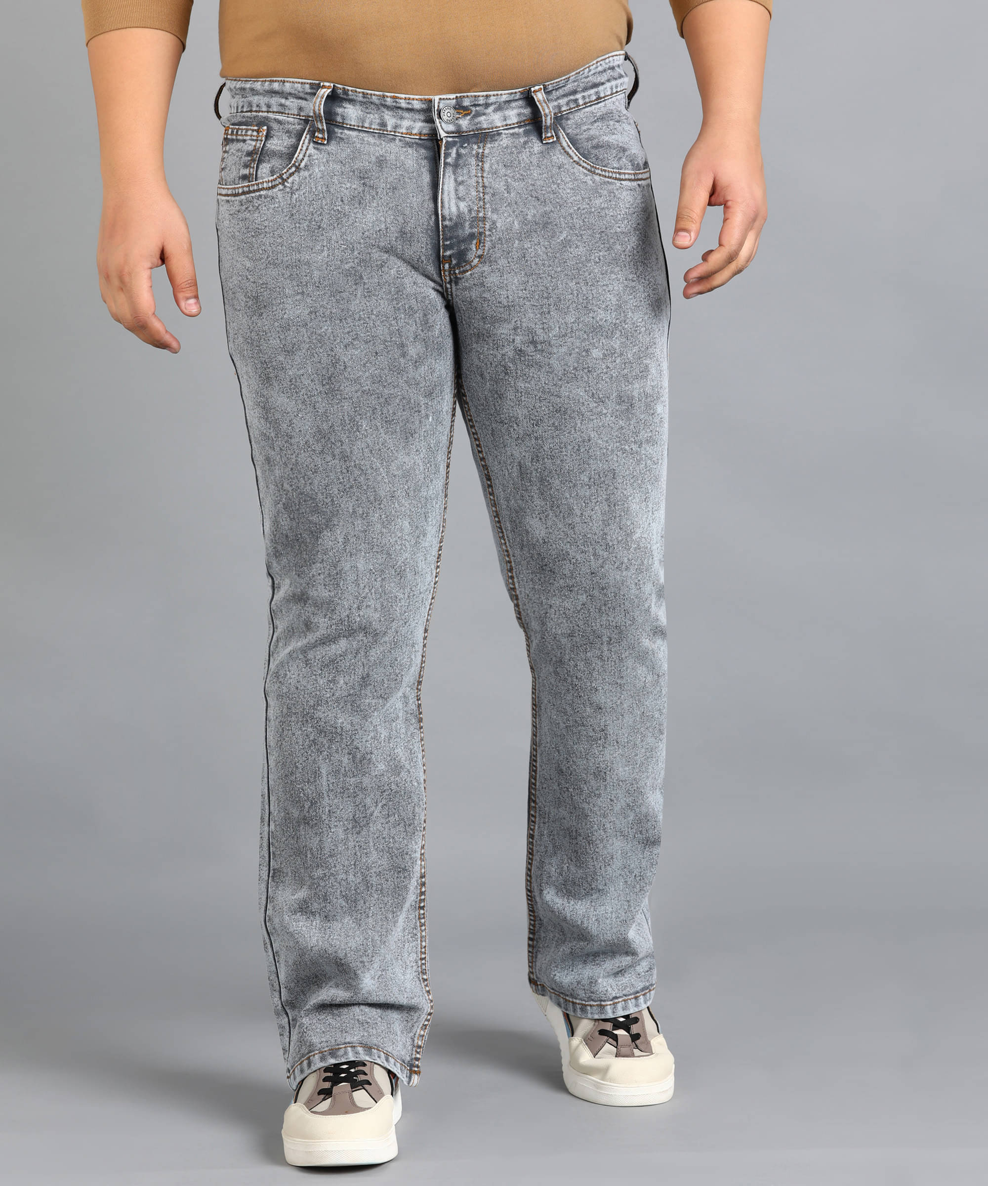 Urbano Plus Regular Fit Bootcut Men's Jeans - Grey ( Pack of 1 ) Urbano Plus Regular Fit Bootcut Men's Jeans - Grey ( Pack of 1 )