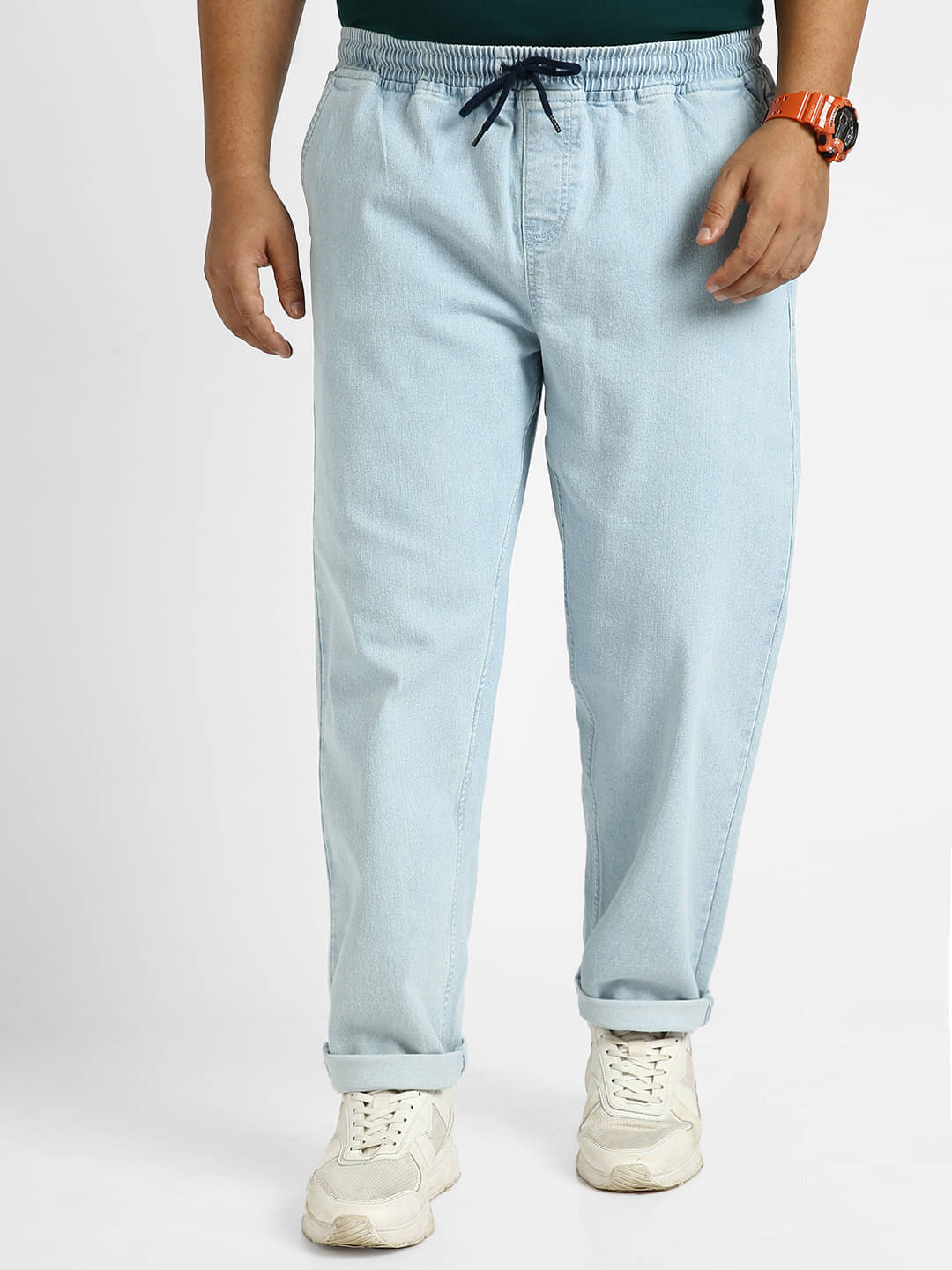     			Urbano Plus Regular Fit Washed Men's Jeans - Light Blue ( Pack of 1 )
