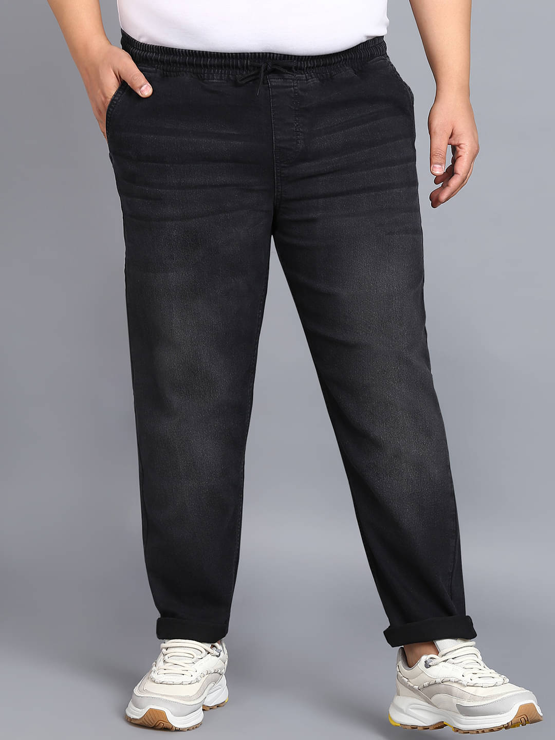 Urbano Plus Regular Fit Washed Men's Jeans - Black ( Pack of 1 ) Urbano Plus Regular Fit Washed Men's Jeans - Black ( Pack of 1 )