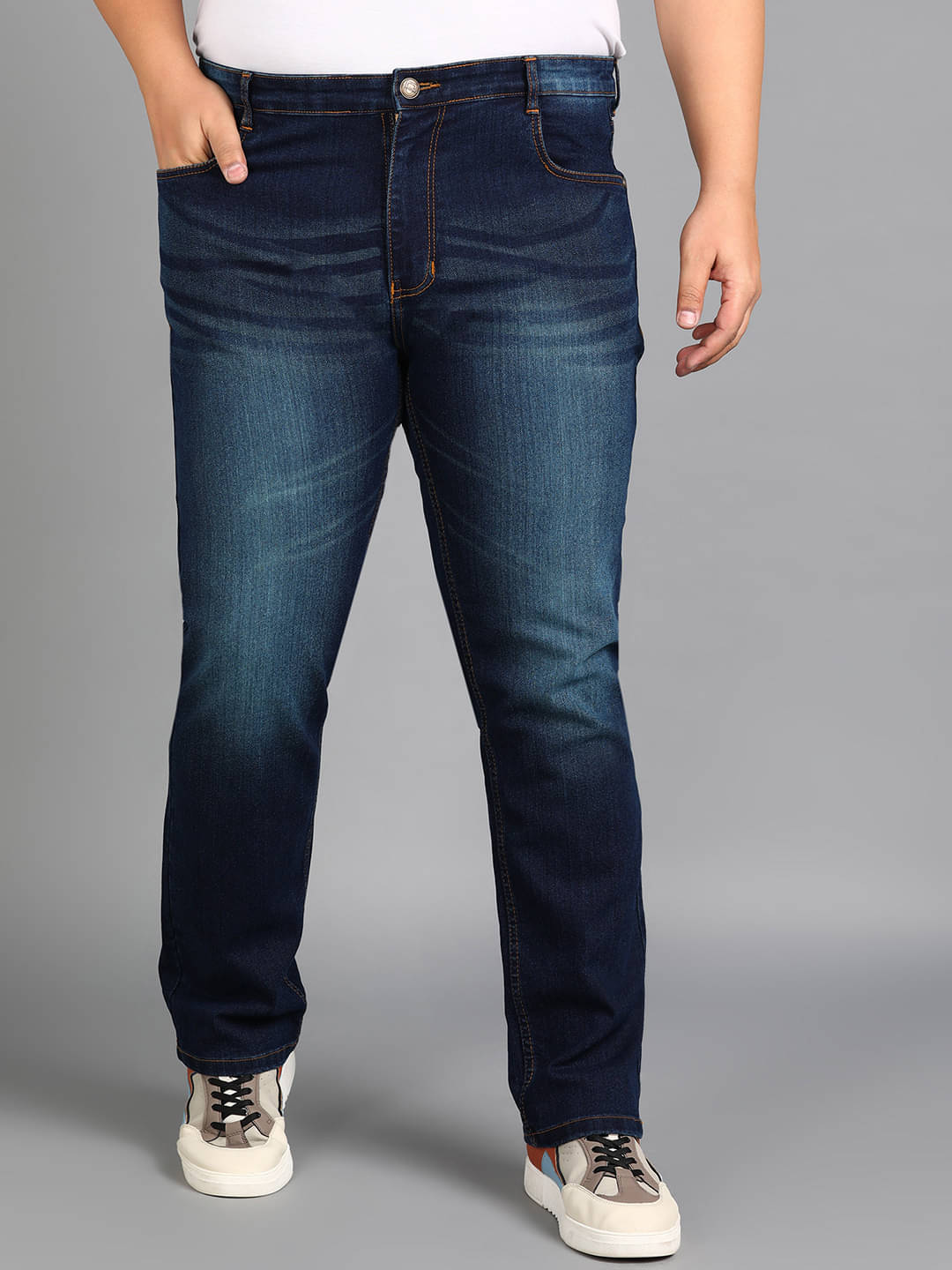     			Urbano Plus Regular Fit Washed Men's Jeans - Blue ( Pack of 1 )