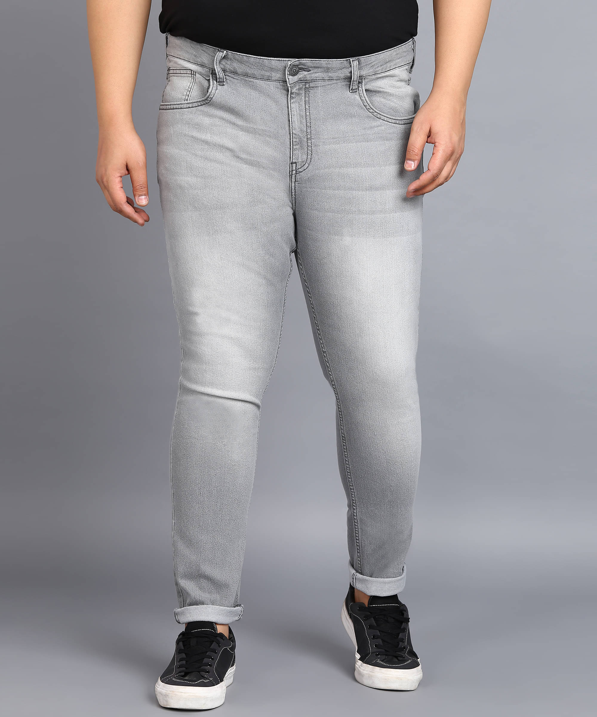     			Urbano Plus Regular Fit Washed Men's Jeans - Grey ( Pack of 1 )