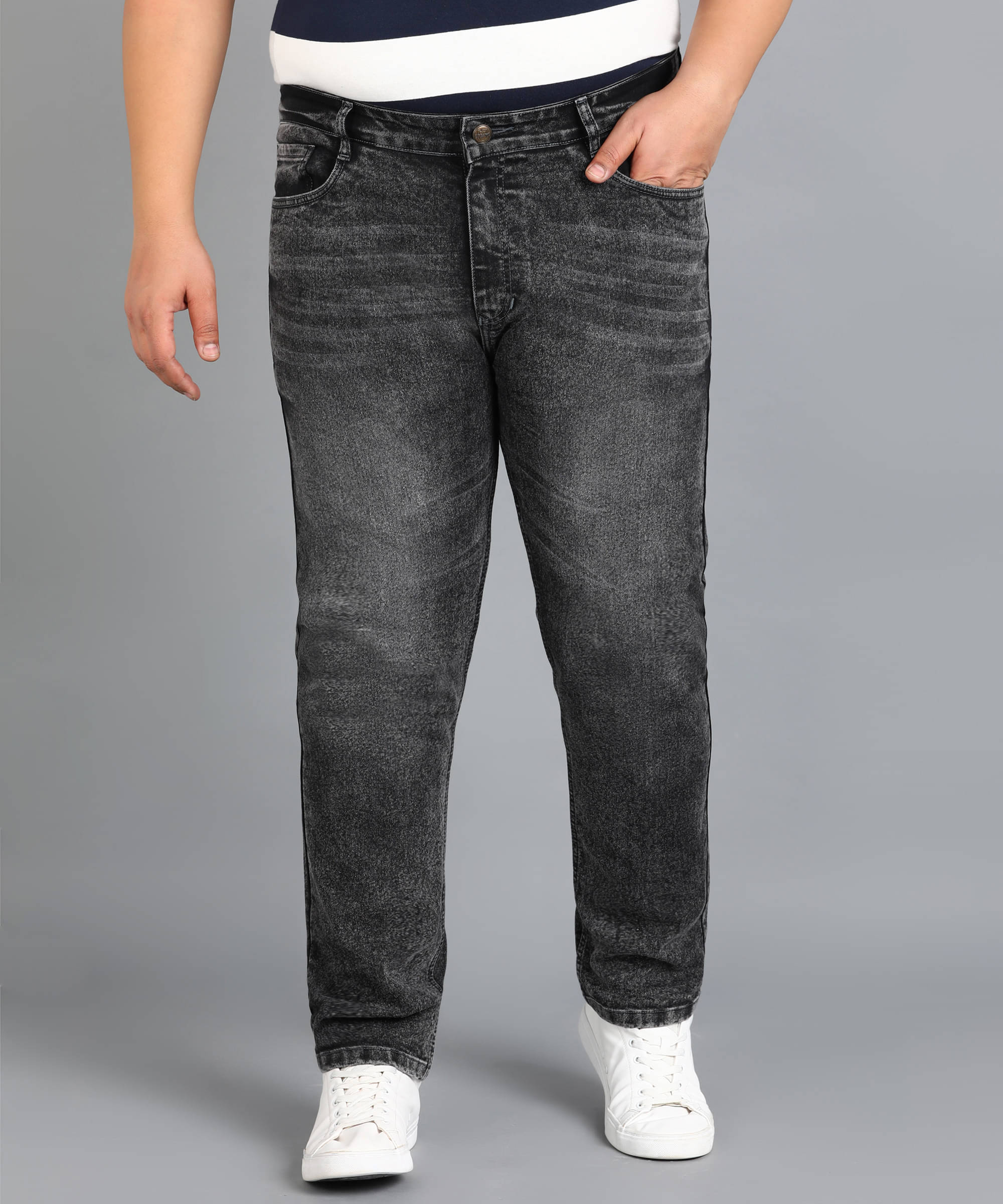 Urbano Plus Slim Fit Washed Men's Jeans - Light Grey ( Pack of 1 ) Urbano Plus Slim Fit Washed Men's Jeans - Light Grey ( Pack of 1 )