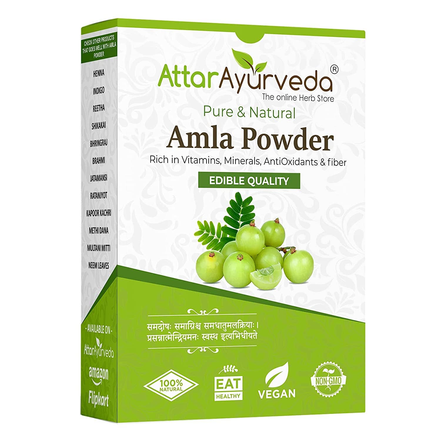 Attar Ayurveda Pure Amla Powder For Hair Growth (250 grams)