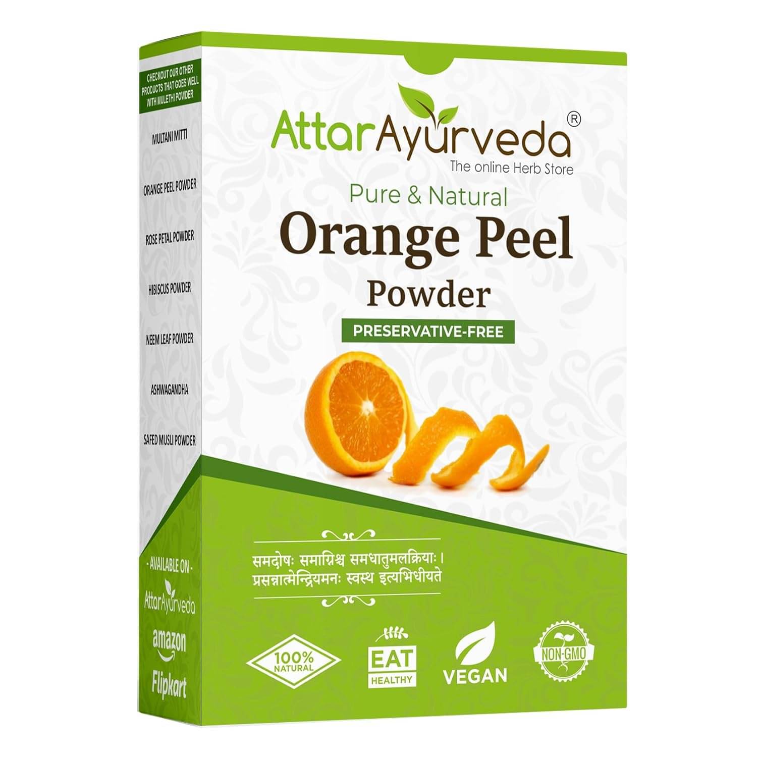     			Attar Ayurveda Orange Peel Powder For Face Skin Whitening (200 Grams)