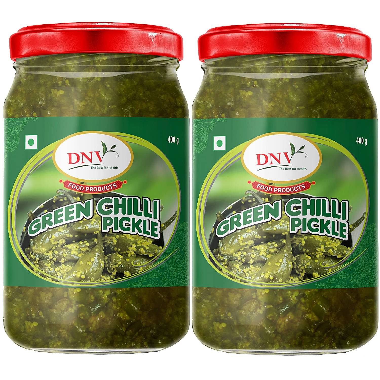     			DNV Green Chilli Pickle 400 g Pack of 2