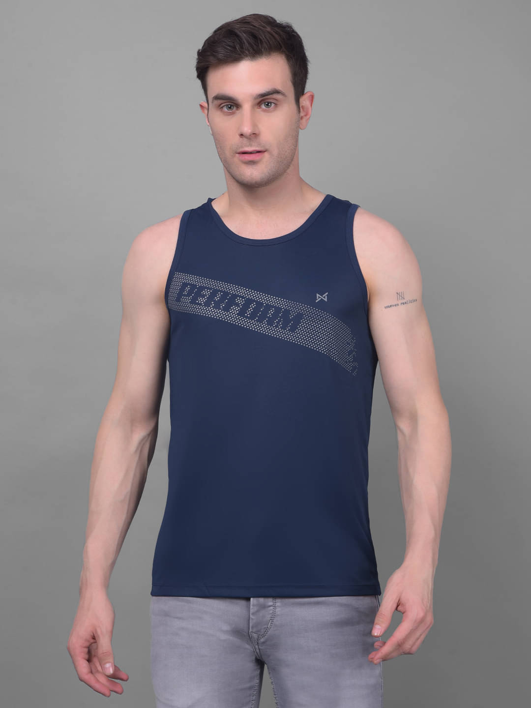Force NXT Pack of 1 Polyester Gym Vest For Men ( Blue ) Force NXT Pack of 1 Polyester Gym Vest For Men ( Blue )