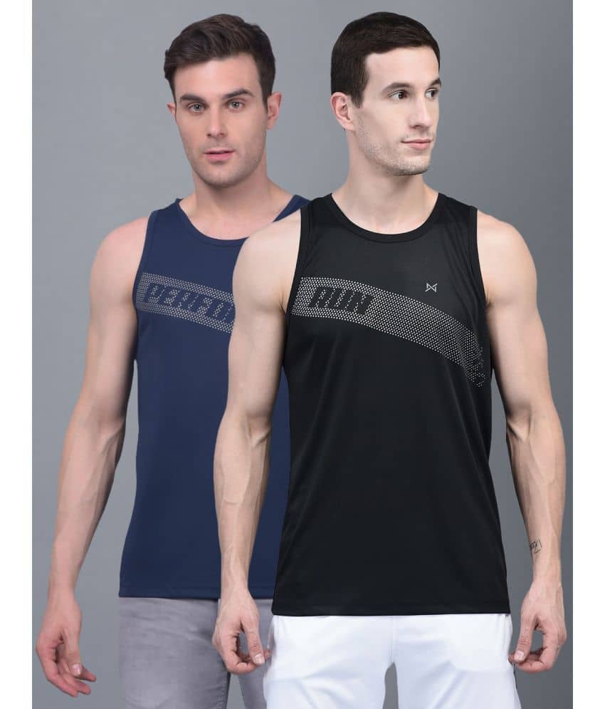 Force NXT Pack of 2 Polyester Gym Vest For Men ( Multi ) - Nightwear & Loungewear | Buy online on ZillyBuy