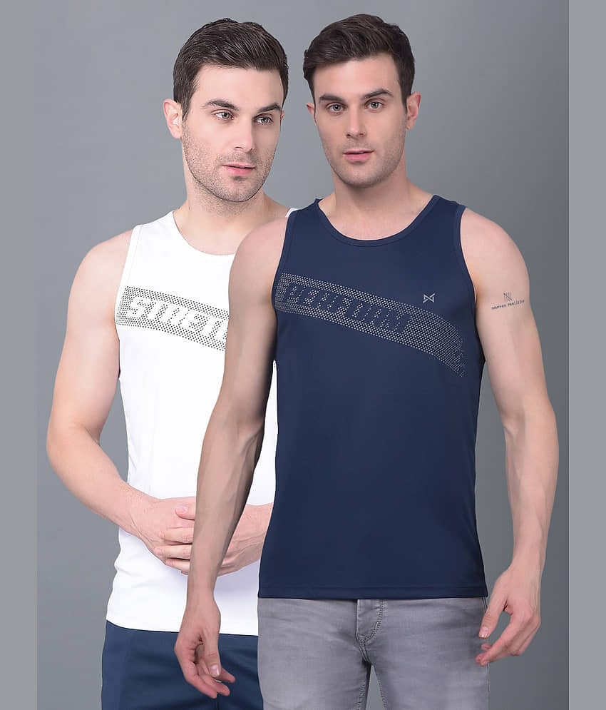 Force NXT Pack of 2 Polyester Gym Vest For Men ( Multi ) - Nightwear & Loungewear | Buy online on ZillyBuy