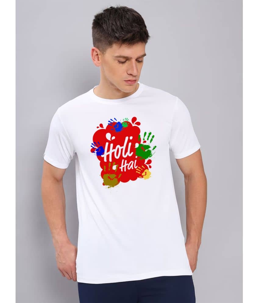 GET GOLF Pack of 1 Cotton Blend Regular Fit Men's T-Shirt ( White )