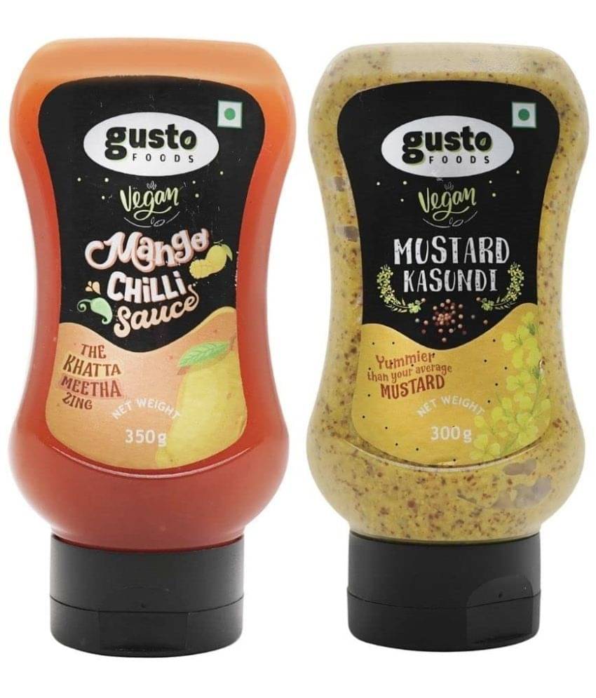 Gusto Foods Mango Chilli & Mustard Kasundi Sauce 650 g Pack of 2 Gusto Foods Mango Chilli & Mustard Kasundi Sauce 650 g Pack of 2