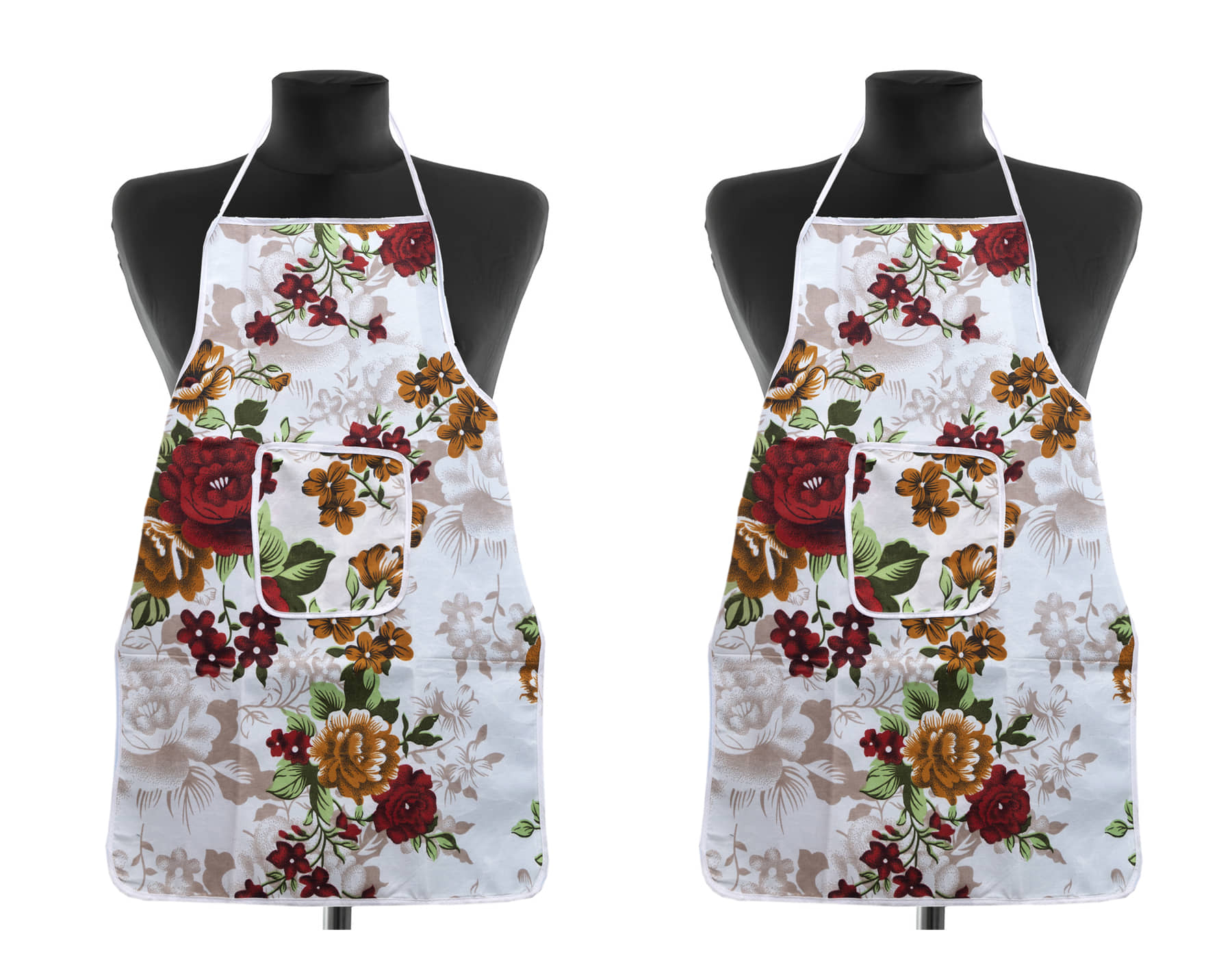 Aazeem Others Printed Kitchen Apron with 1 Center Pocket ( Pack of 2 )