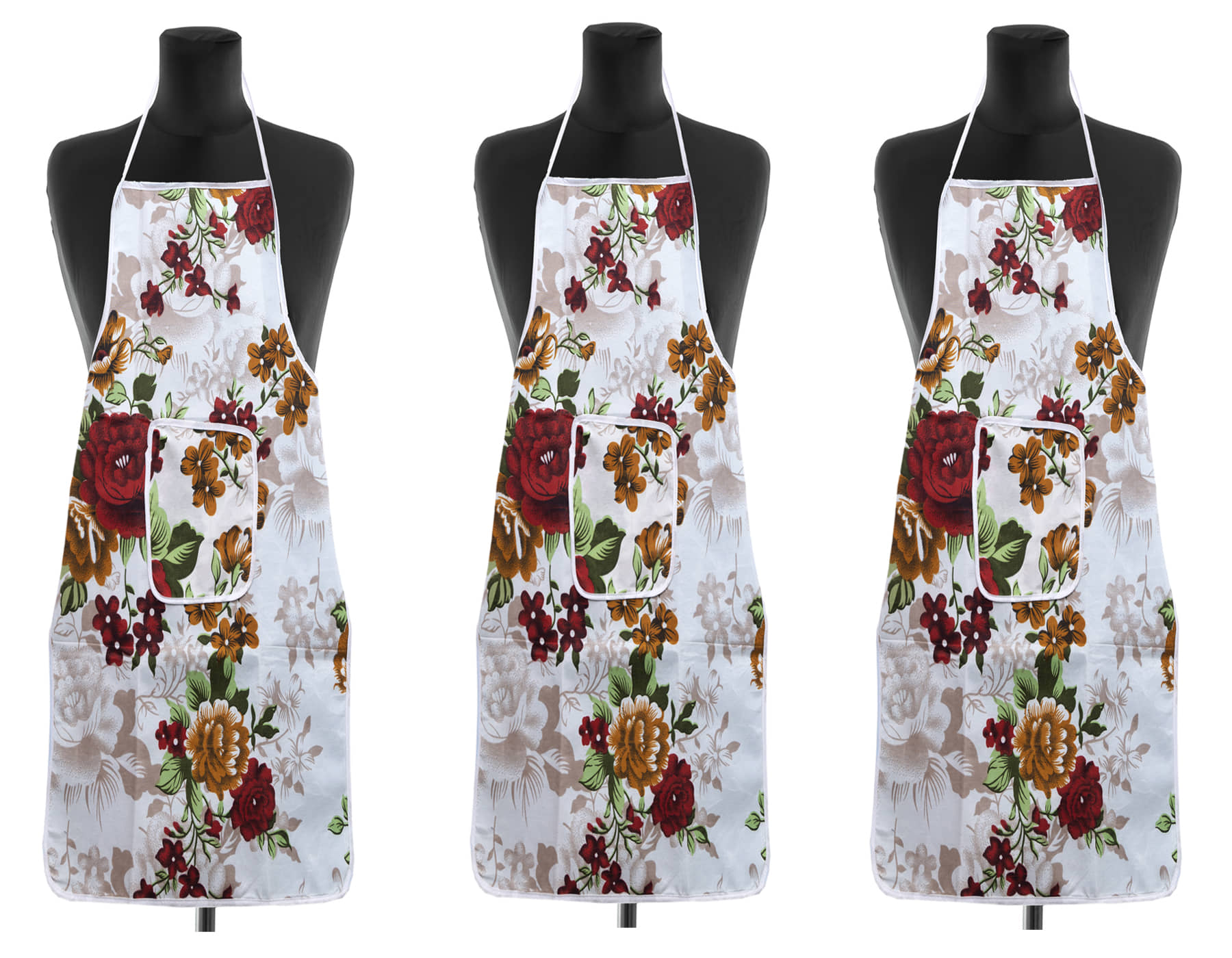 Aazeem Others Printed Kitchen Apron with 1 Center Pocket ( Pack of 2 )