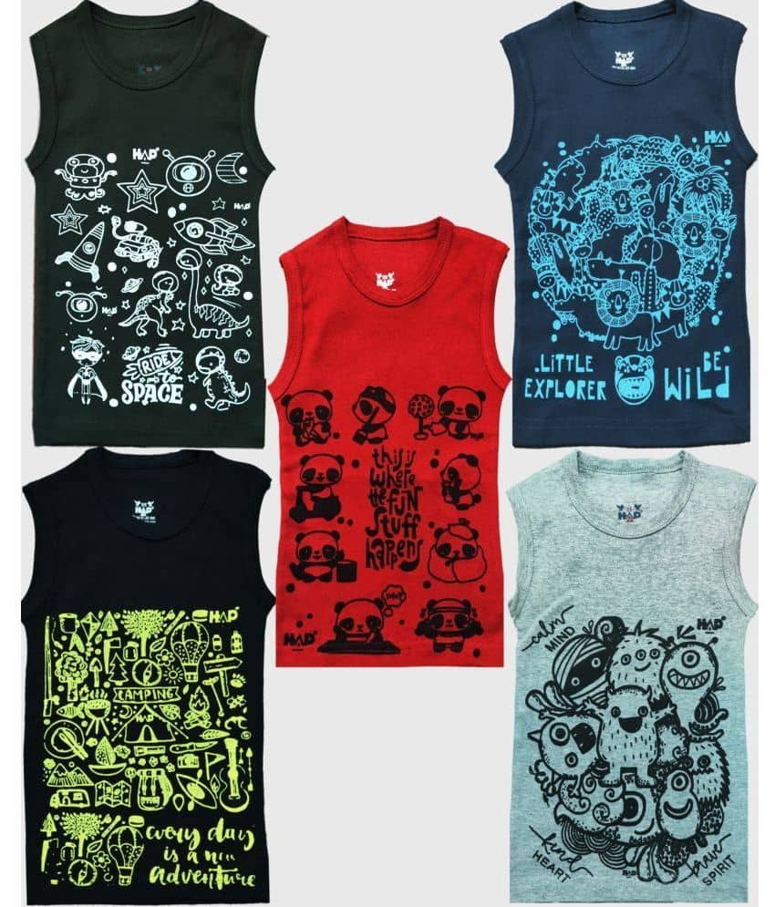 Hap Kings Pack of 5 Boys Cotton ( Multi ) - Nightwear & Loungewear | Buy online on ZillyBuy