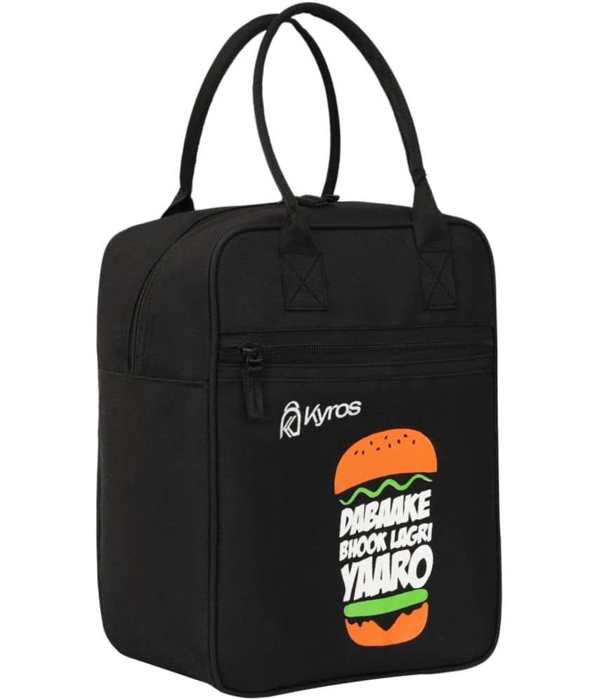Kyros Black Polyester Lunch Bag Pack of 1 - Handbags | Buy online on ZillyBuy