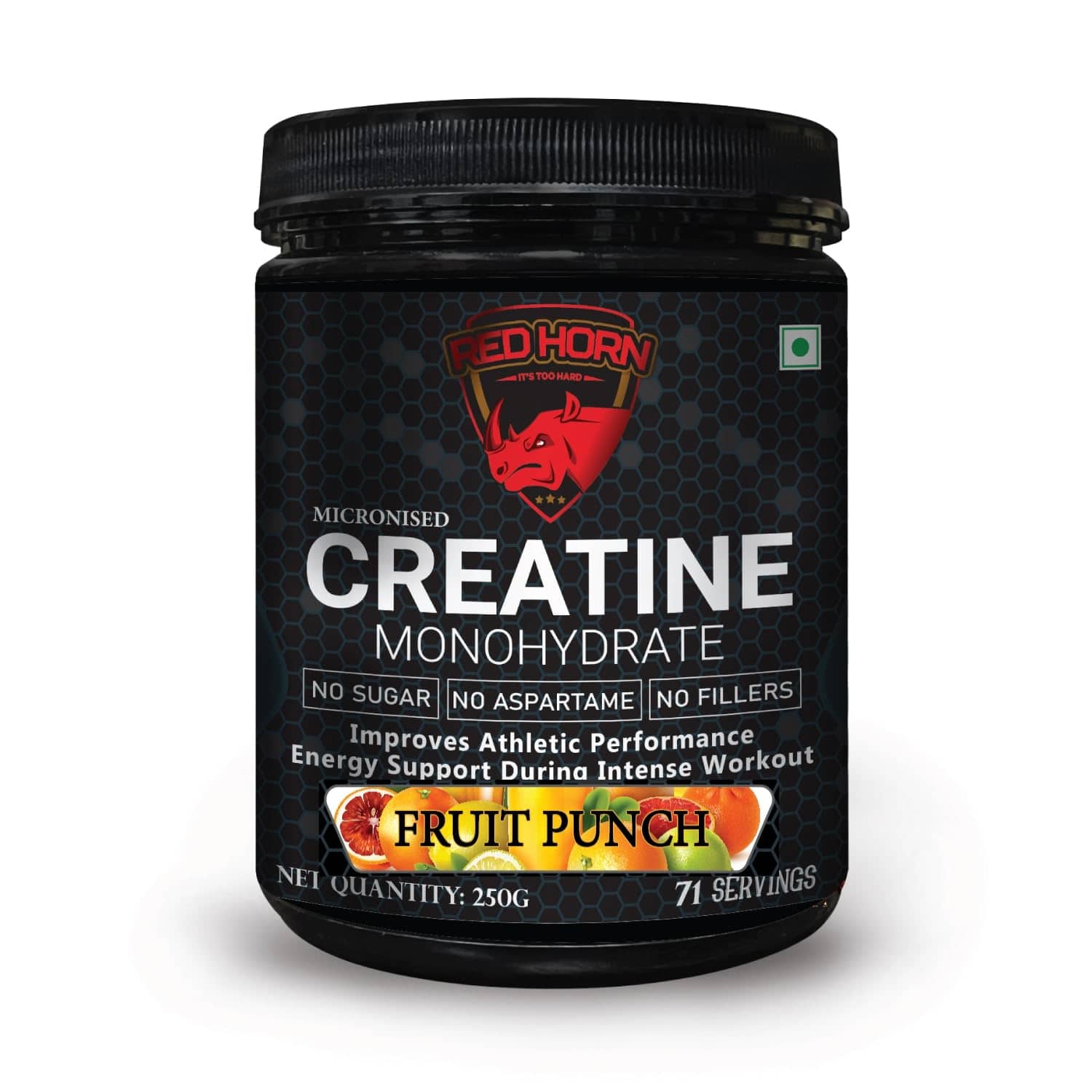 RED HORN Micronised Creatine Powder Monohydrate 250 gm